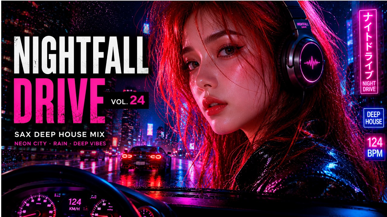 Deep House Night Drive 🌌 Neon City Mix | Cyberpunk Midnight Ride | Sax Deep House