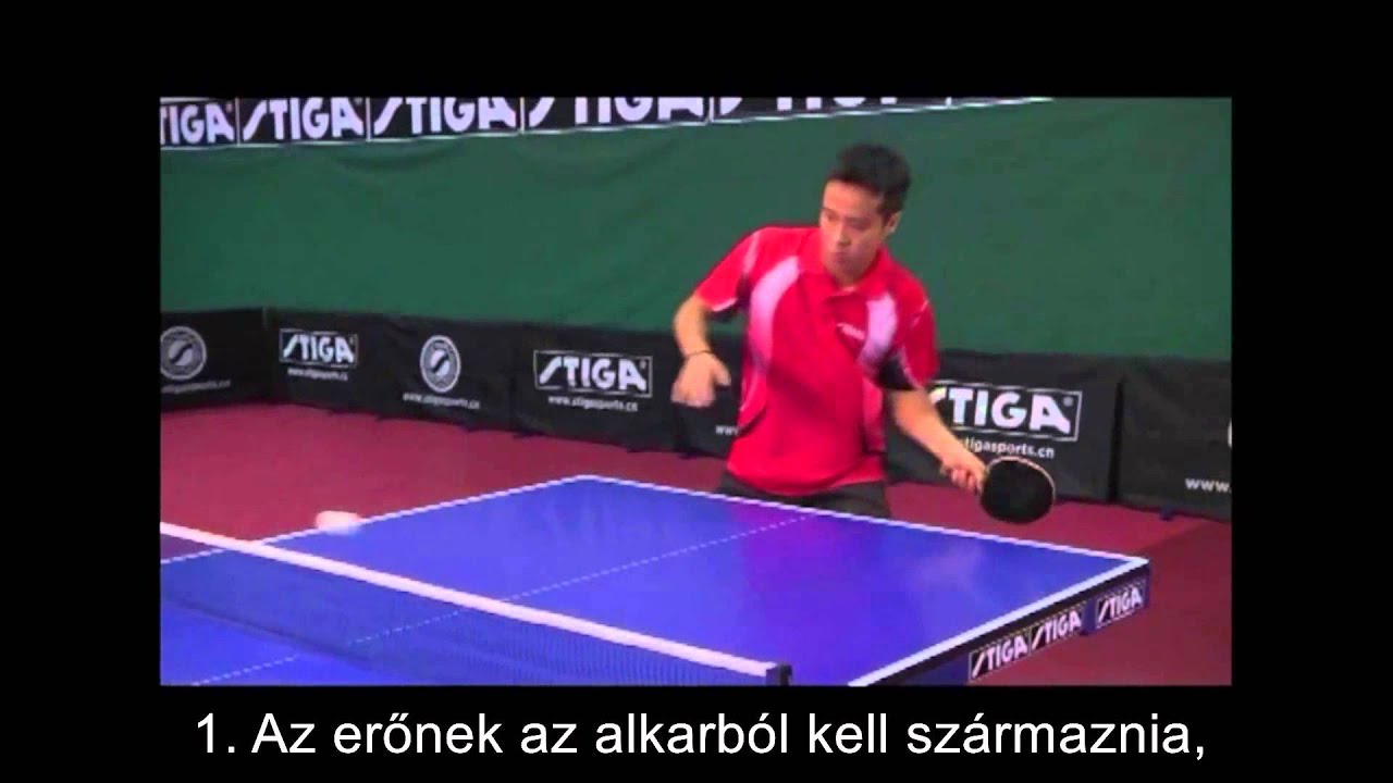 Stiga asztalitenisz oktatófilm 3  rész   Tenyeres fogadás