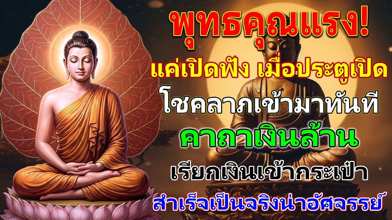 พุทธคุณแรง! แค่เปิดฟัง เมื่อประตูเปิด โชคลาภเข้ามาทันที คาถาเงินล้าน เรียกเงินเข้ากระเป๋า