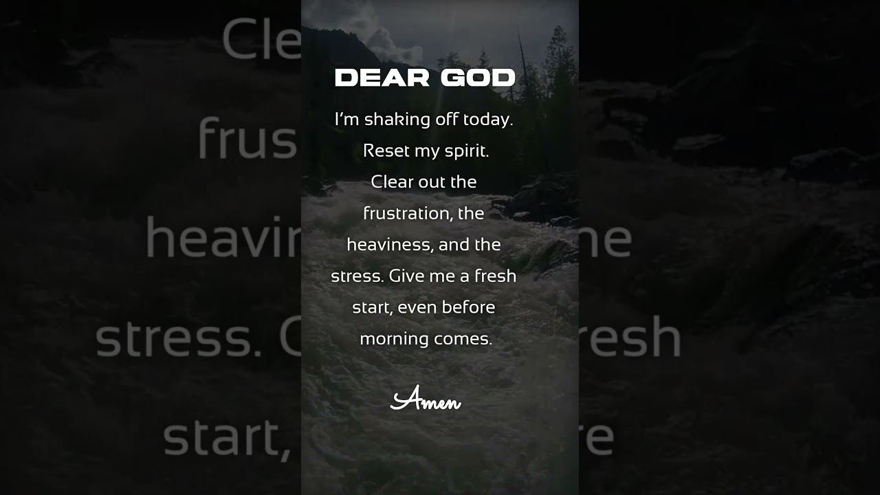 Prayer for a Reset After a Rough Day 