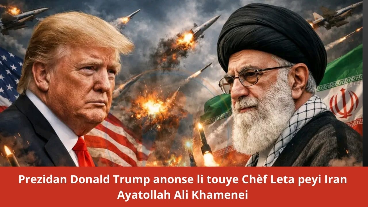 🔥⛳🚨🇺🇸🔥Prezidan Donald Trump anonse li touye Chèf Leta peyi Iran Ayatollah Ali Khamenei