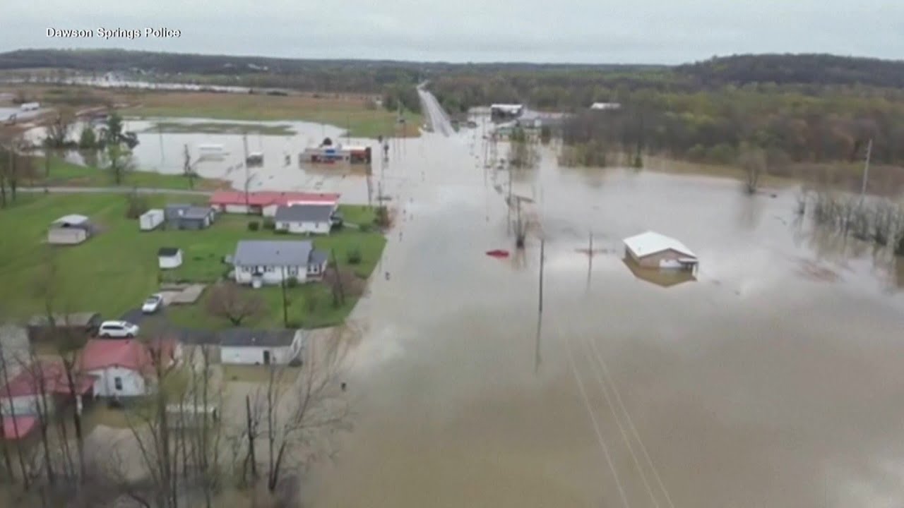 Heavy rains flood Kentucky town as deadly storms slash US South and Midwest