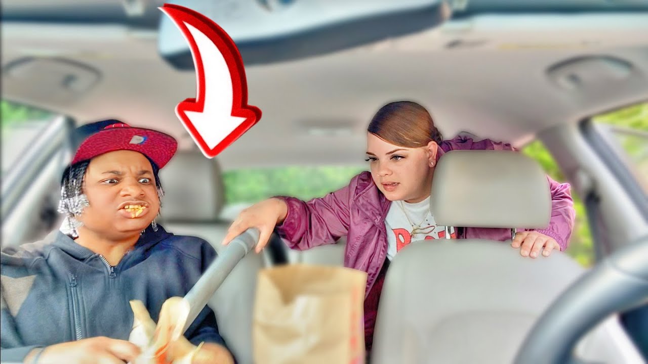 VACUUMING MY GIRLFRIEND FOOD UP TO SEE HER REACTION!! (EPIC)