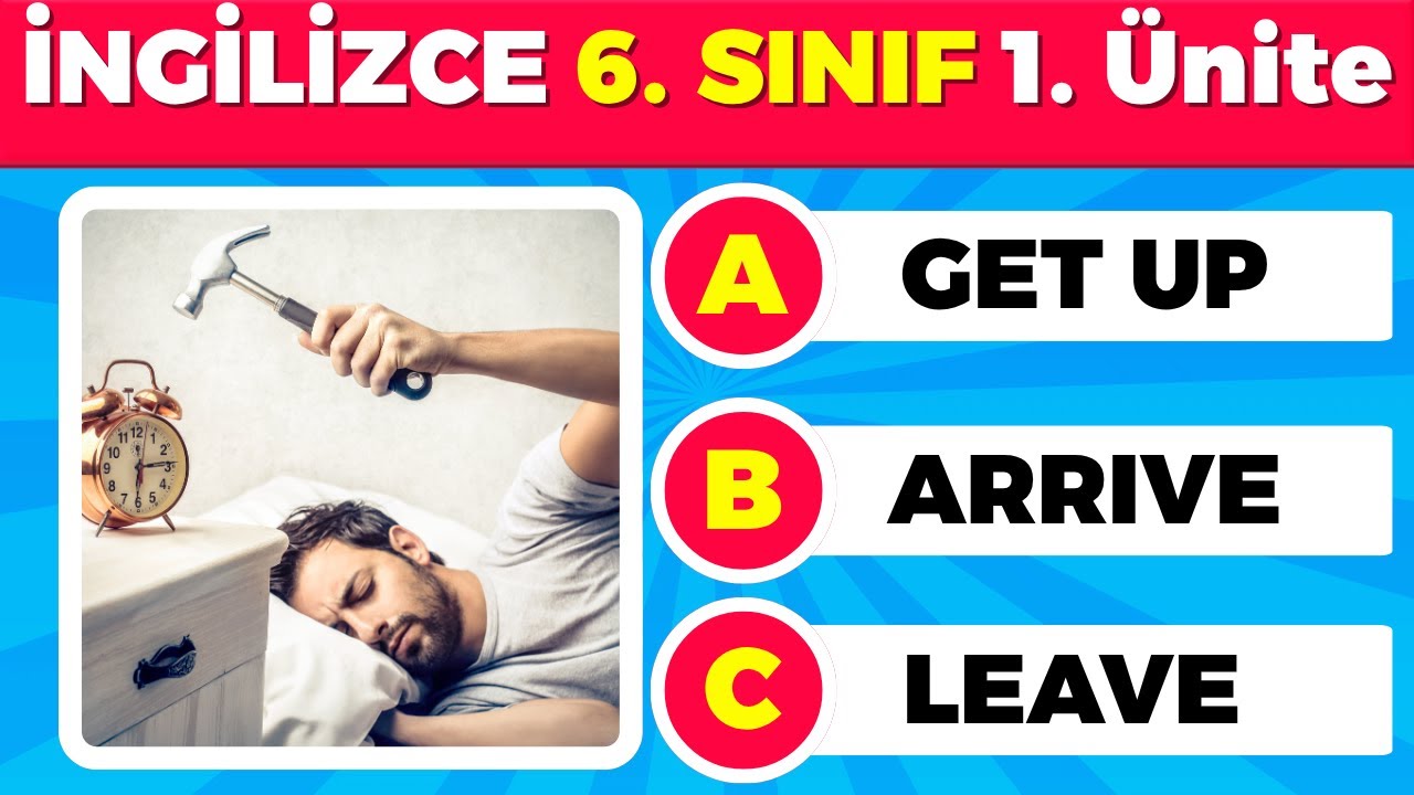 6. Sınıf İngilizce 1. Ünite Kelime Testi | 50 Kelimelik İngilizce Kelime Quizi | İngilizce tekrar