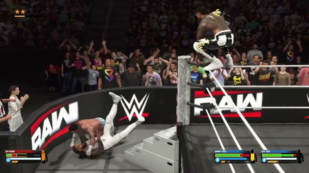 The Usos vs CM Punk | WWE2K26 Full Match With Entrance 