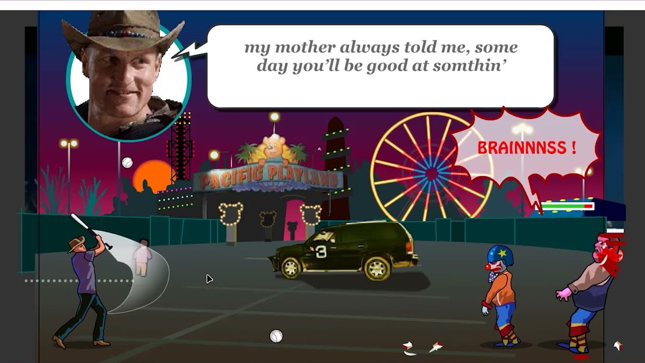 Flash game: Zombieland Nut or shut up | Full game walkthrough