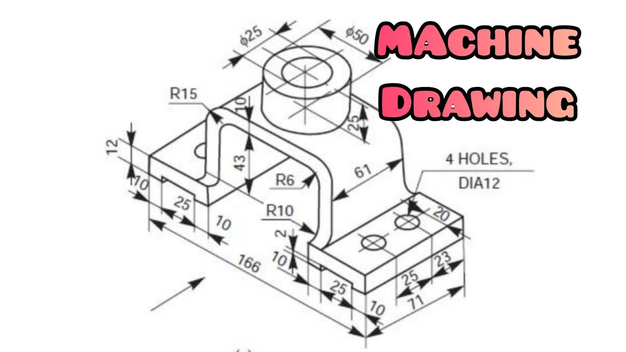 MACHINE DRAWING 2_ORTHOGRAPHIC PROJECTION in / Technical drawing / Engineering drawing