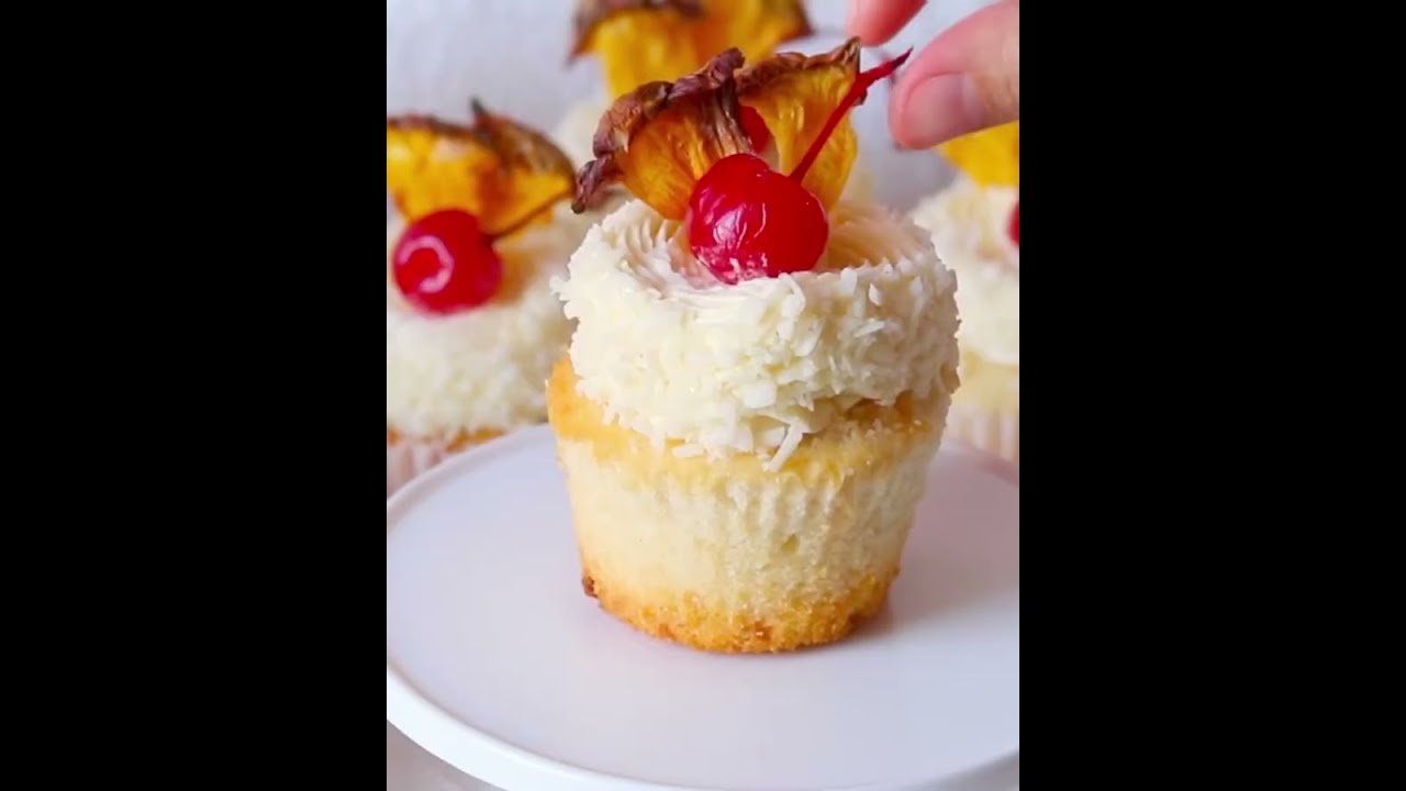 Cupcake de Piña colada  #recetas