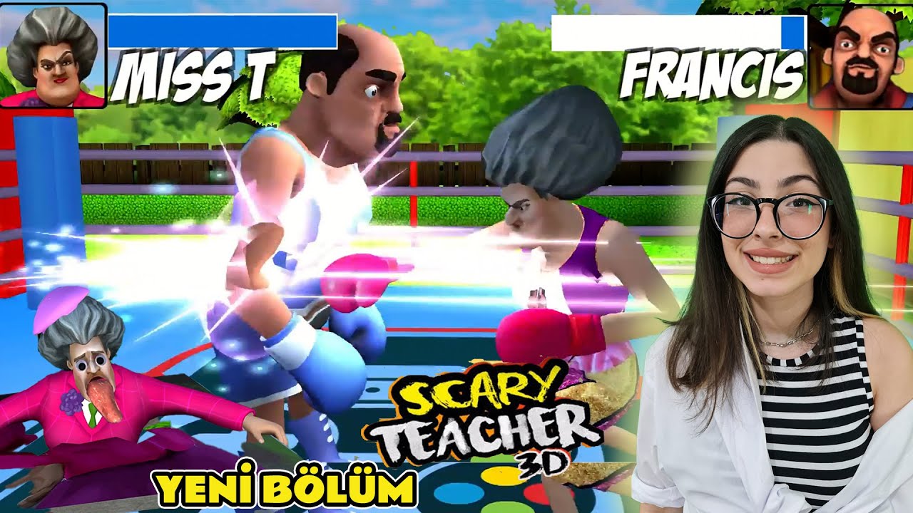 SCARY TEACHER 3D KORKUNÇ  ÖĞRETMEN SEVGİLİSİNİ DÖVDÜ 2 OYUN BİRDEN YENİ BÖLÜM EYLÜL LAL