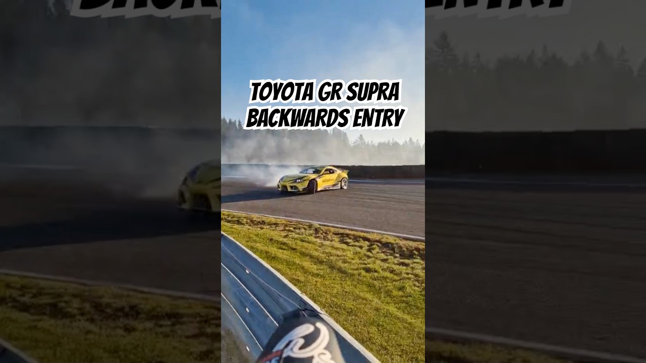 Toyota GR Supra backward entry at GATEBIL Rudskogen, Norway.
