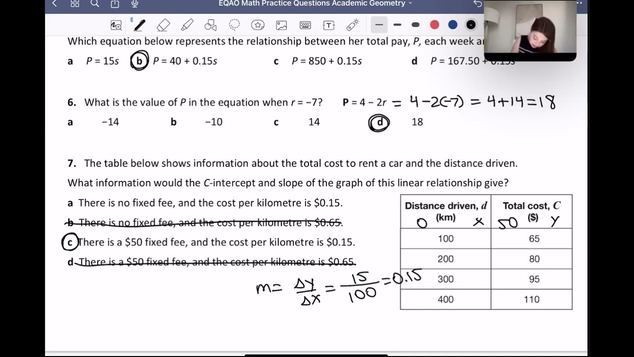 EQAO Solving Equations | Grade 9