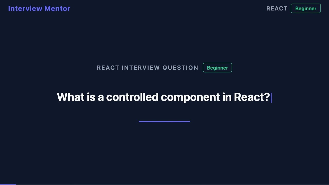 What is a Controlled Component in React? Explained Simply
