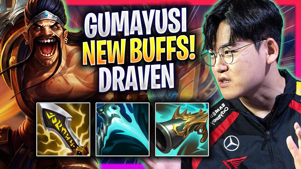 GUMAYUSI TRIES DRAVEN WITH NEW BUFFS! - T1 Gumayusi Plays Draven ADC vs Senna! | Season 2024