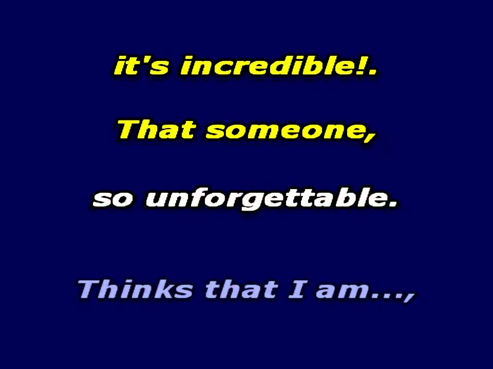 UNFORGETTABLE.Karaoke. Nat King Cole.