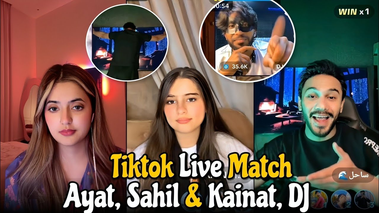 March 17, 2025 TikTok Live Match 😂 Ayat, Sahil & Kainat , DJ | Funny Moments 🤣😂😂