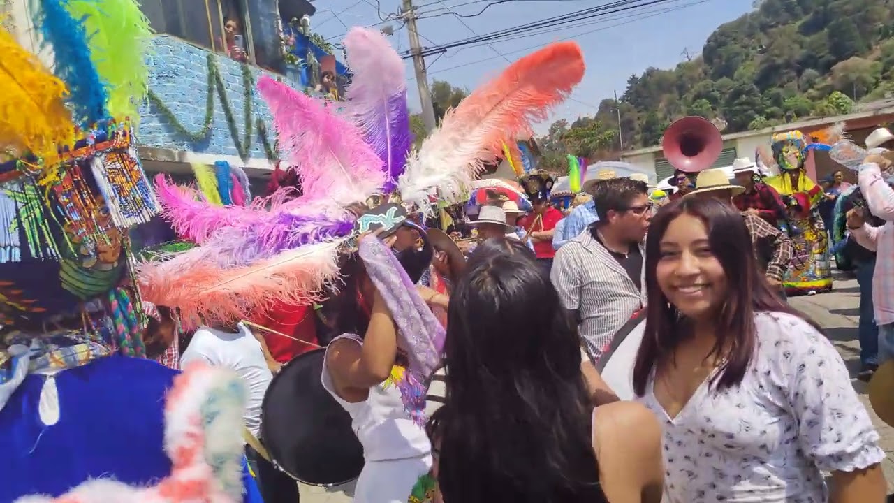 TEPETLIXPA Comparsa de Chinelos la Imperial Banda Los de la CORONA 4 mayo 2025💯🎶
