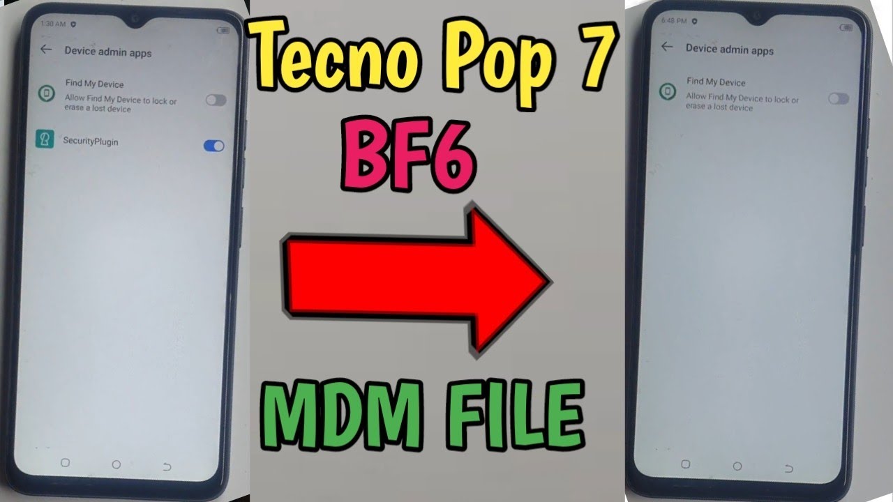 Tecno Pop 7 BF6 V709 MDM Remove Done New security Patch!!