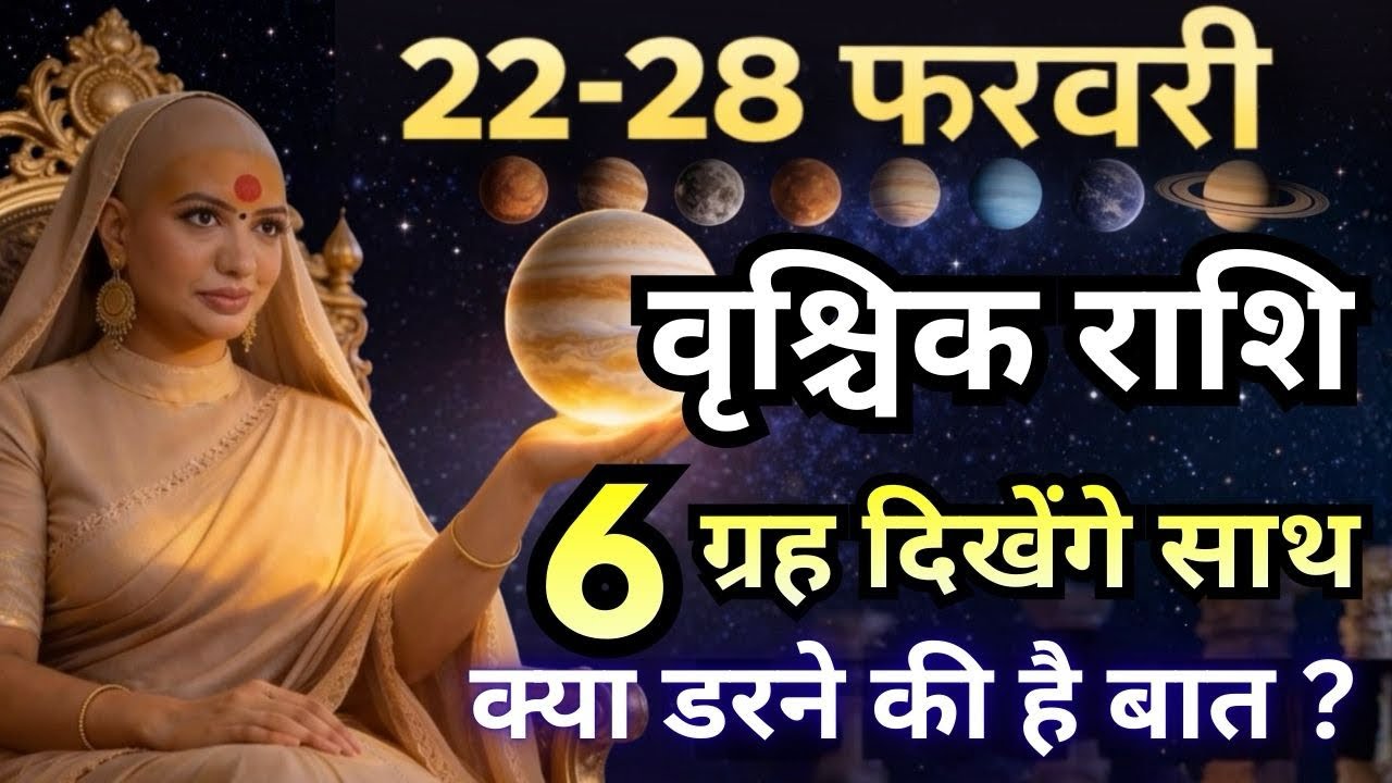 वृश्चिक 22-28 फरवरी राशिफल 2026 | फरवरी राशिफल | वृश्चिक राशिफल | Vrishchik rashifal | February 