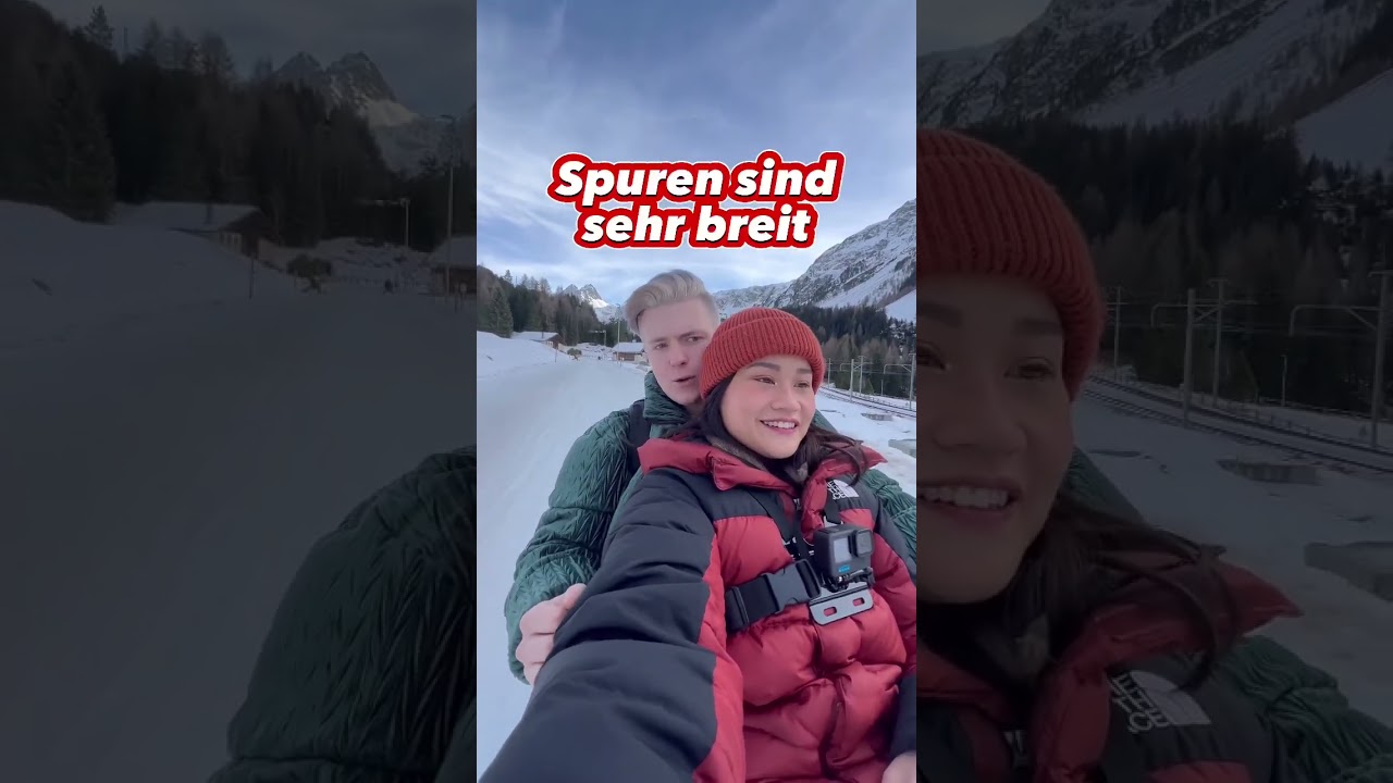 SCHLITTELN BEI PREDA BERG&Uuml;N! 🛷🇨🇭❄️ #schlitten #fahrt #erlebnis #graub&uuml;nden #schweiz