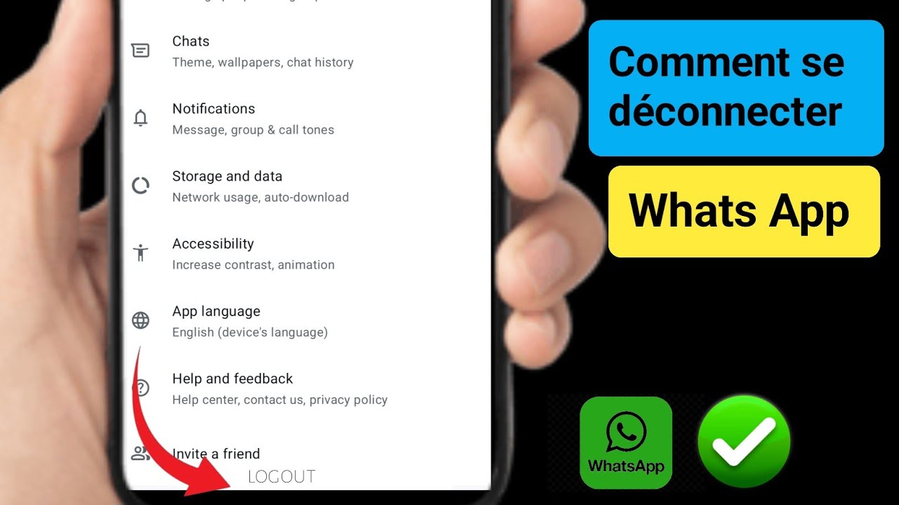 Comment se déconnecter de son compte WhatsApp (Android et iPhone)|Guide de déconnexion WhatsApp 2026