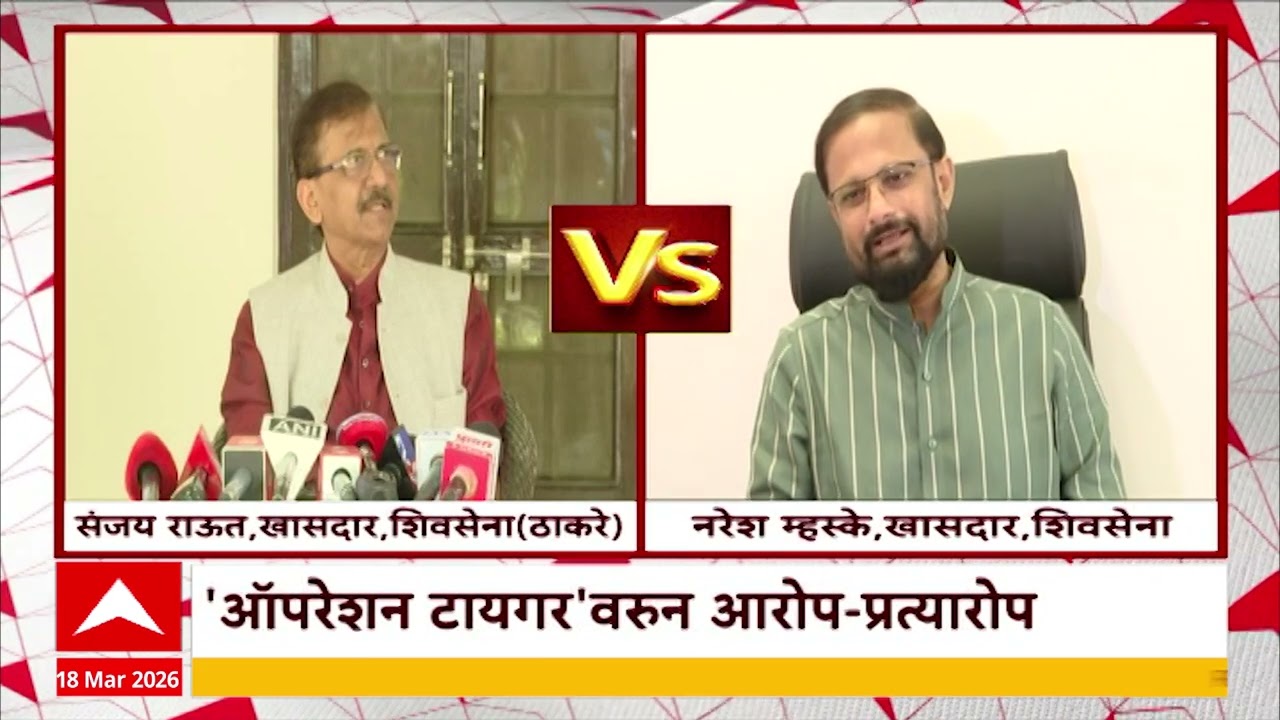 Sanjay Raut VS Naresh Mhaske : ऑपरेशन टायगर वरुन आरोप प्रत्यारोप