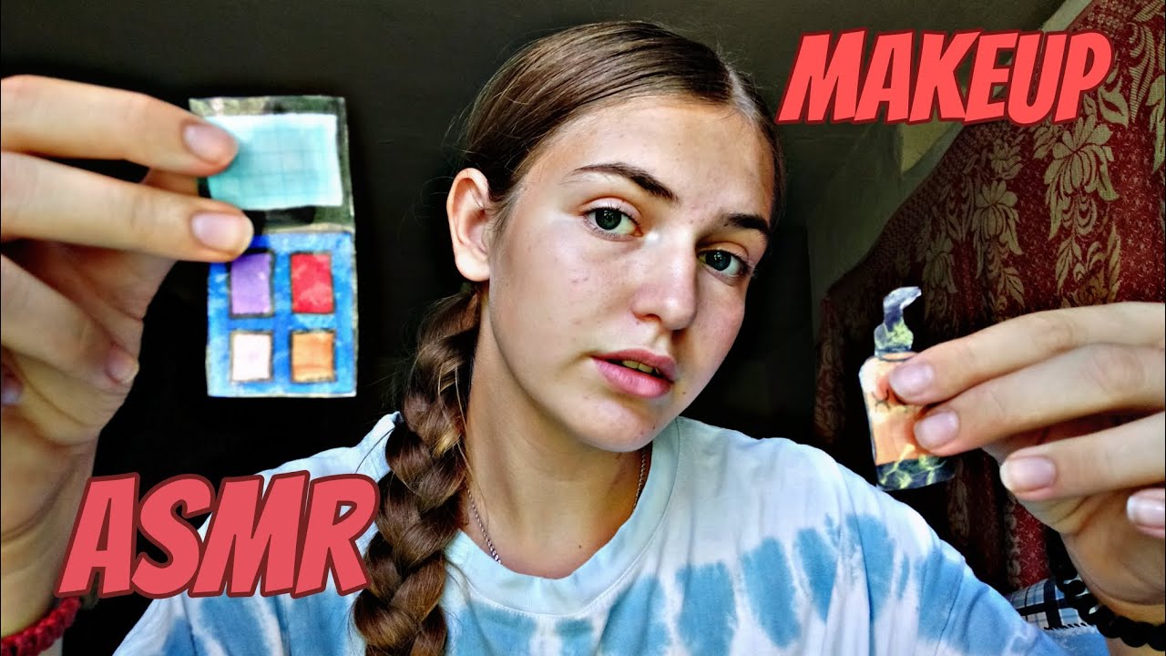 Асмр||~💄Макияж бумажной косметикой📋~Asmr||💄I paint you with paper cosmetics📋||
