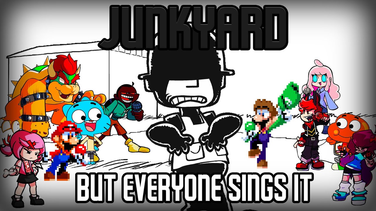 JUNKYARD but Every Turn a Different Character Sings it🎵🎤 (FNF BETADCIU)