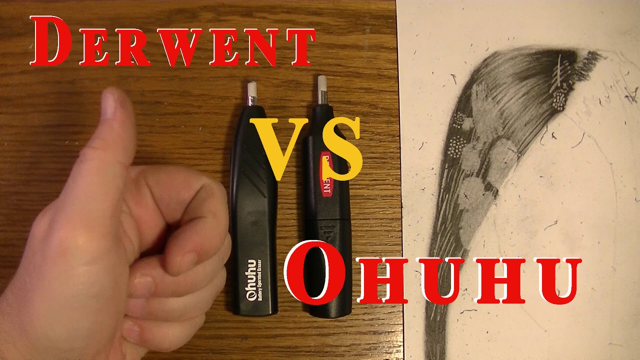 FIGHT! Derwent  VS Ohuhu  | Battery Operated Erasers | Best Pencil Eraser?