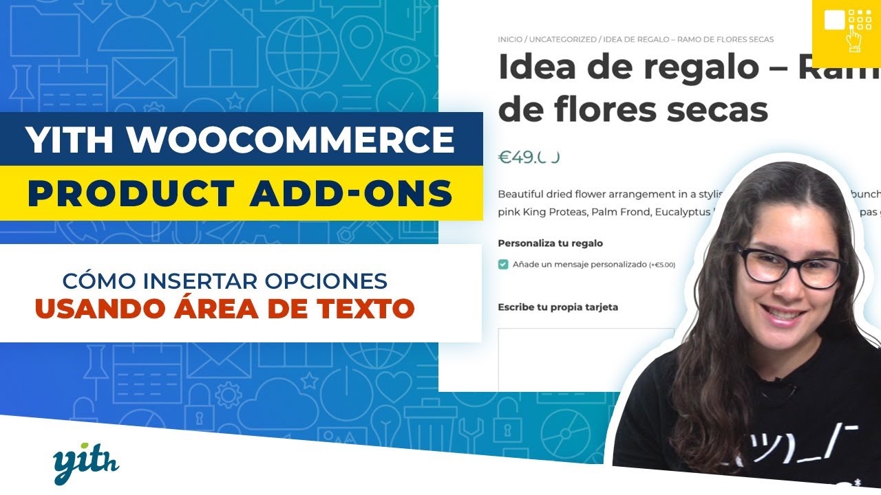Cómo insertar opciones usando área de texto - YITH WooCommerce Product Add-ons