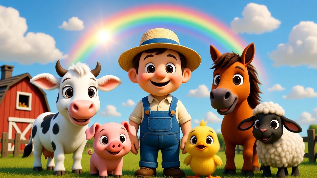 У старого Макдональда была ферма | Дети узнают о животных и жизни на ферме 🐎🐄