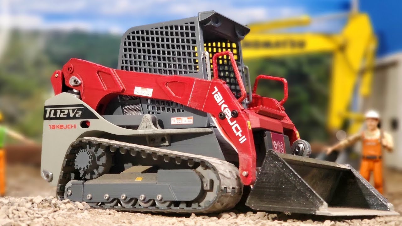 Amazing Detailed RC Skid Steer Working On Construction Site! In 1/16 Scale!