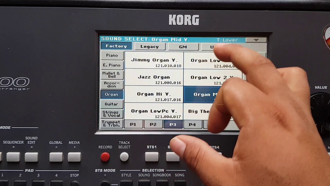 AEMINPU-KORG PA600-Programar la base para todos los sonidos