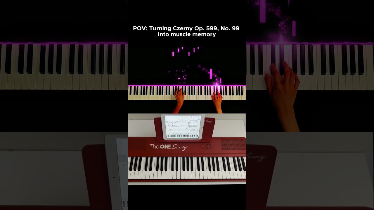 Working on Czerny Op. 599, No. 99 with TheONE Smart Piano.#theonemusic  #fyp  #smartpiano