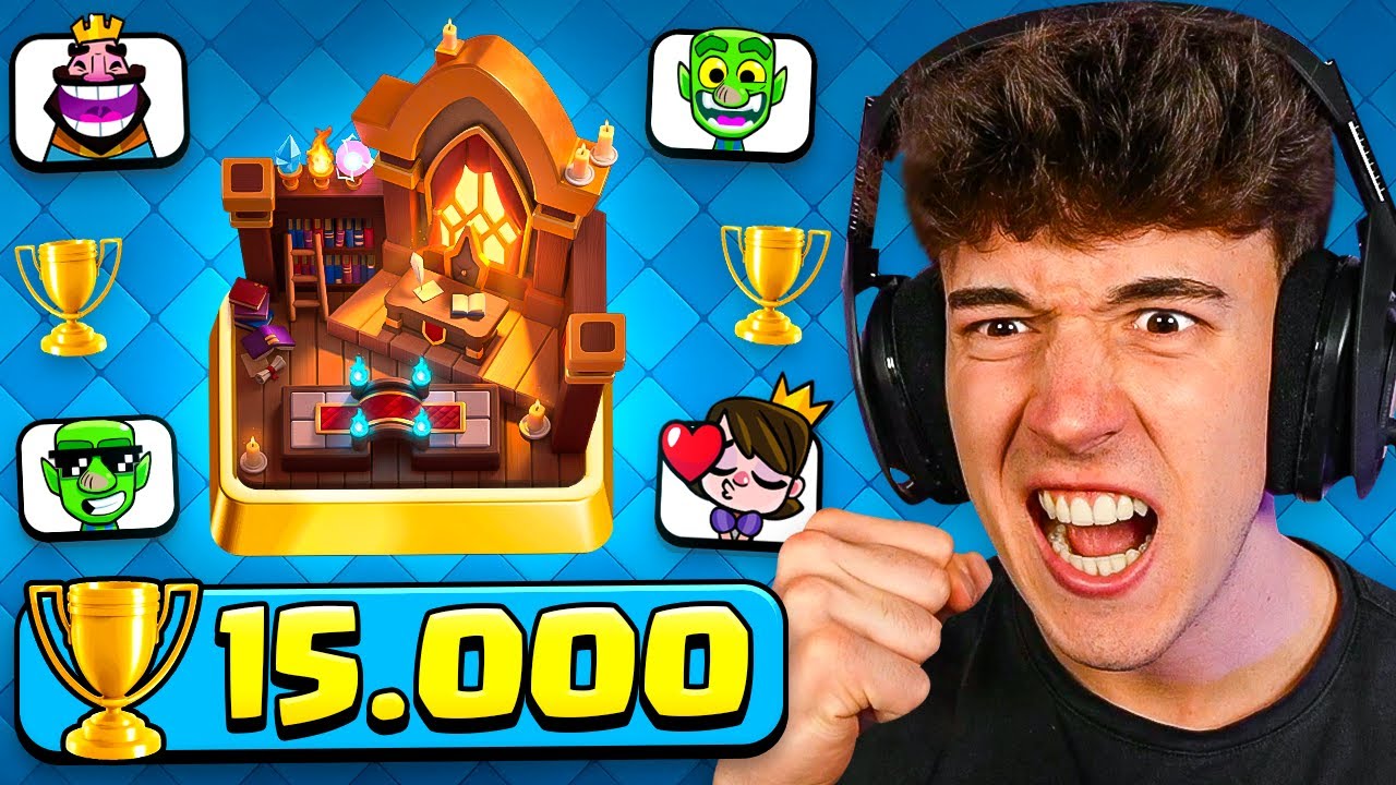 CONSIGO 15.000 COPAS CON MI MAZO FAVORITO en CLASH ROYALE