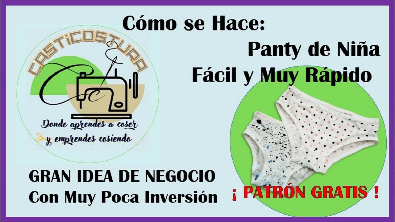 👉CÓMO HACER una panty de Niña - FÁCIL Y RÁPIDO - Excelente 💰IDEA DE NEGOCIO EN CASA💥Tendencia 2023