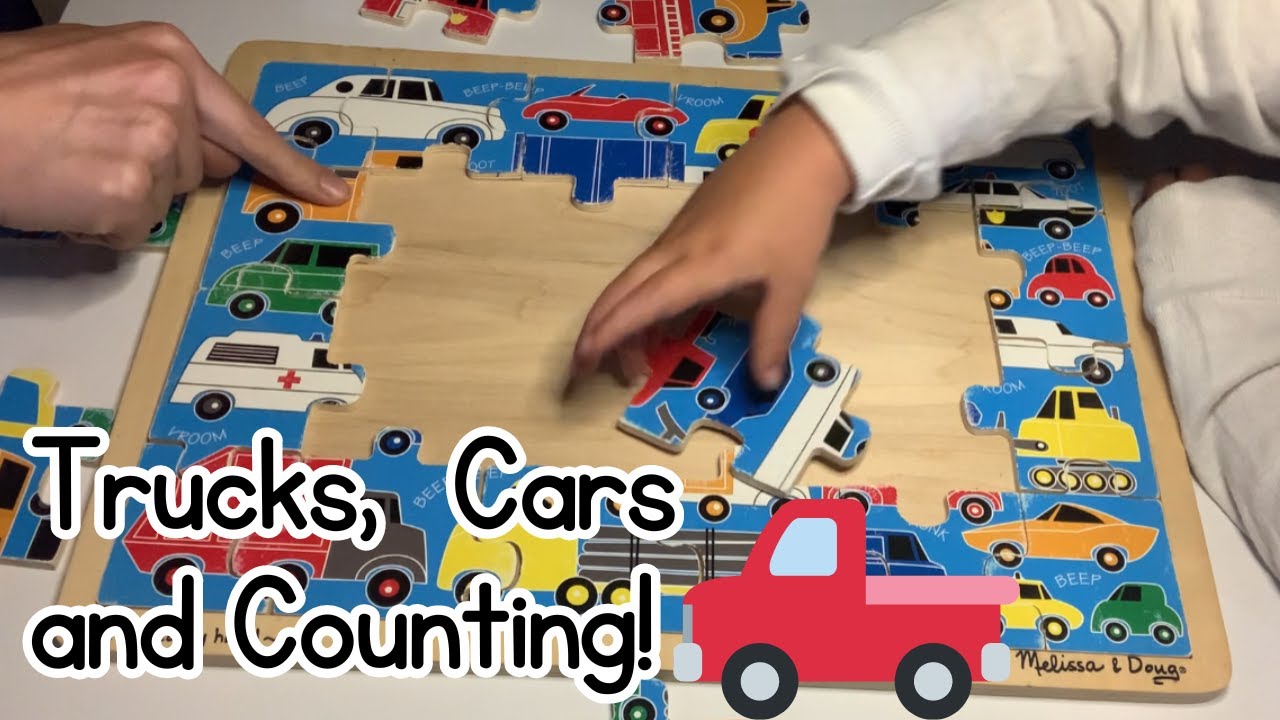 Car Puzzle - ZOOM - Counting Cars - Learn Colors - Educational Videos for Kids - @missmooseandme