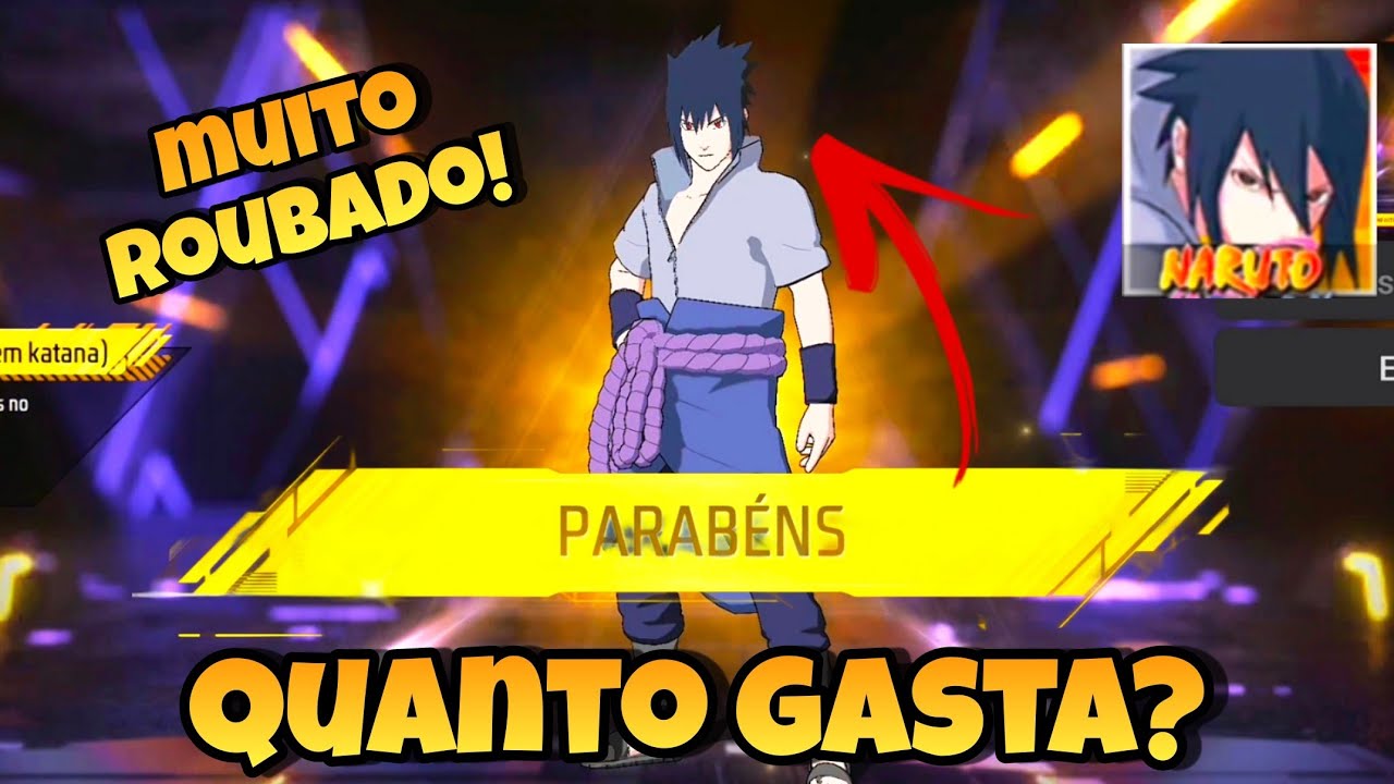 PEGANDO O CONJUNTO SASUKE, SAIBA QUANTOS DIAMANTES GASTA PRA PEGAR