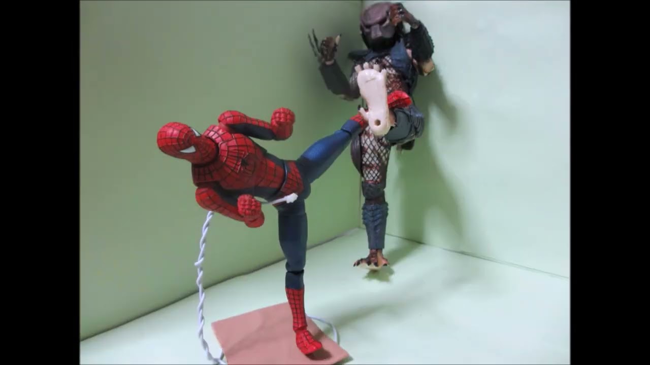 スパイダーマンvsプレデター コマ撮り