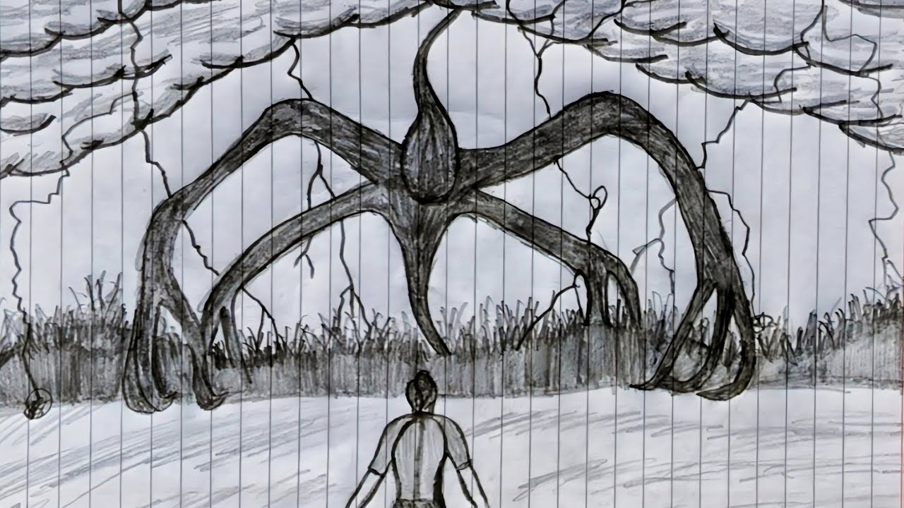 HOW TO DRAW WILL BYER'S MIND FLAYER ||STRANGER THINGS || easy drawing #mindflayer #strangerthings