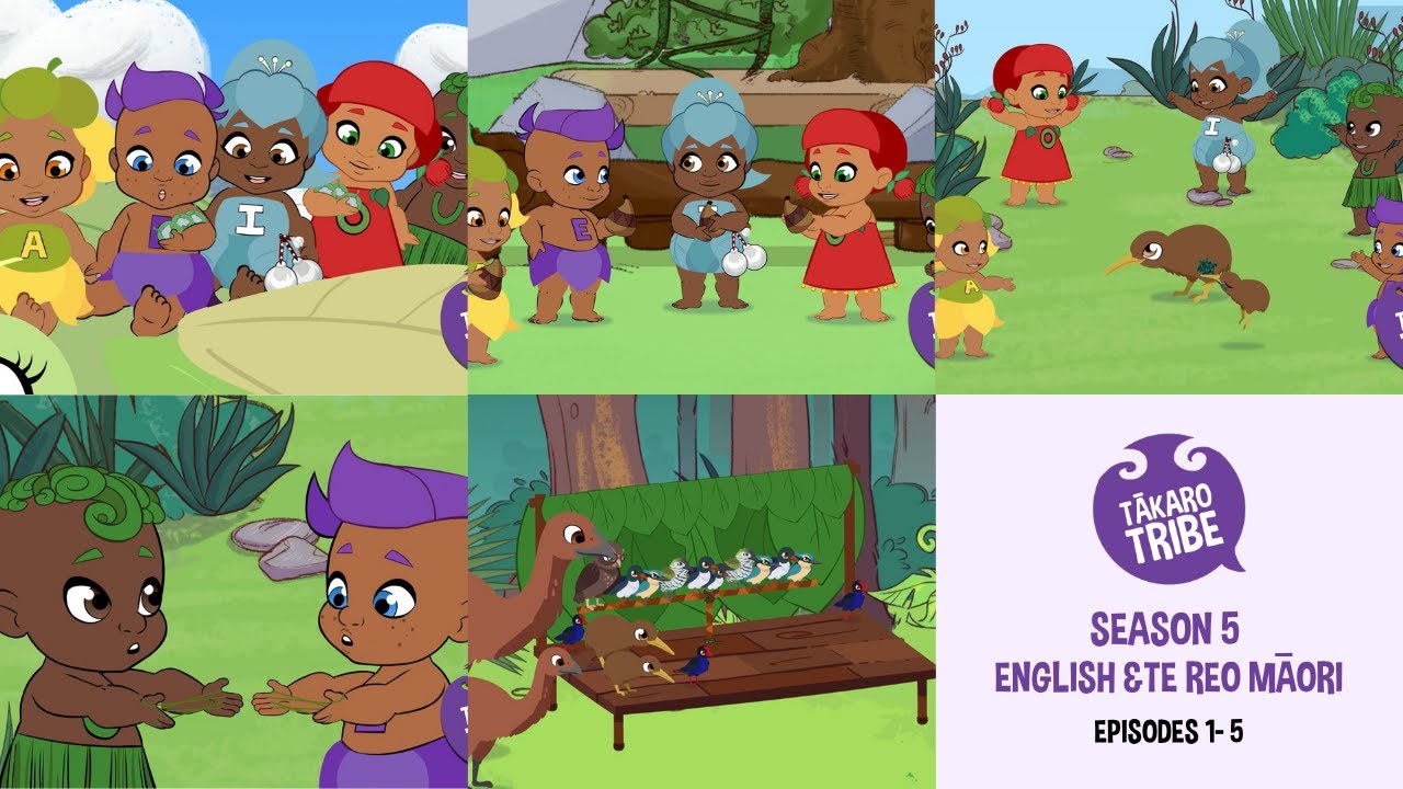 Episodes 1-5 | Tākaro Tribe Season 5 | English & Te Reo Māori | Learn Te Reo Māori | Kids Cartoon