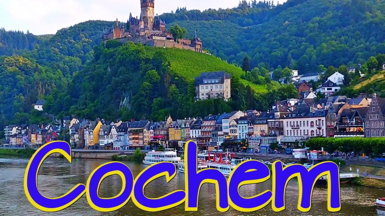 Cochem aan de Moezel in Duitsland, verbetert commentaar, in HD