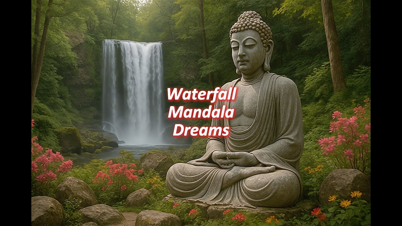 Waterfall Mandala Dreams - Buddha Peaceful Water Sounds, Flutes Ambient Vibes