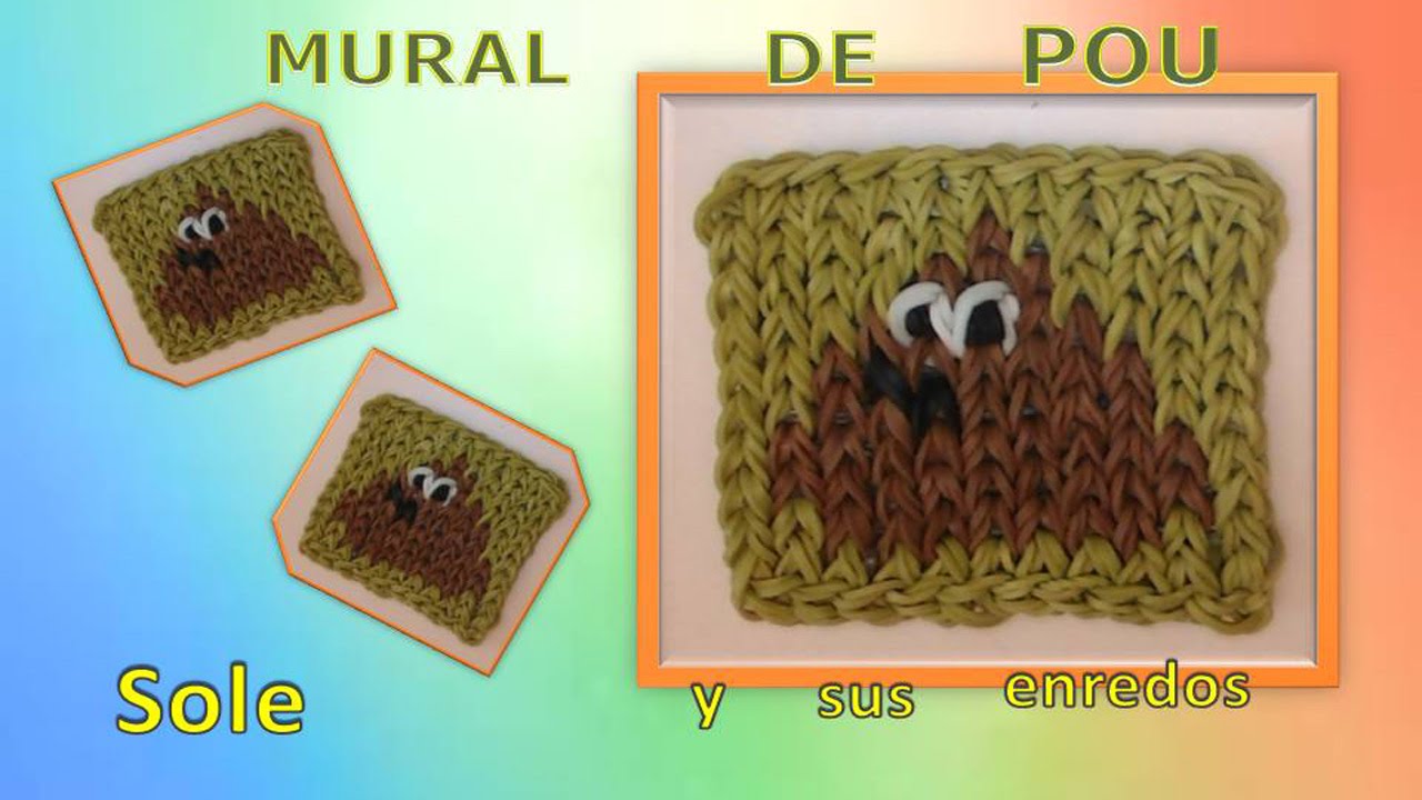 Cómo hacer un Mural de Pou con gomitas elásticas
