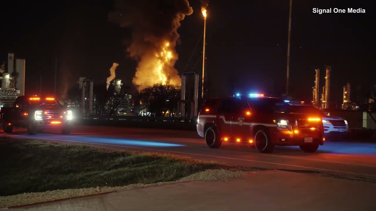 Industrial fire in La Porte