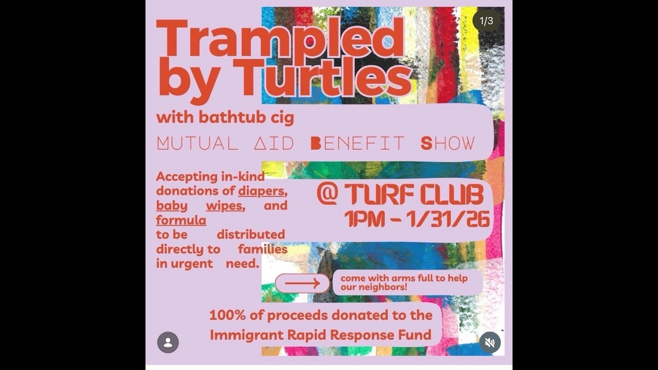 Trampled By Turtles 1/31/26 Saint Paul, MN @ Turf Club (Mutual Aid Benefit Show)