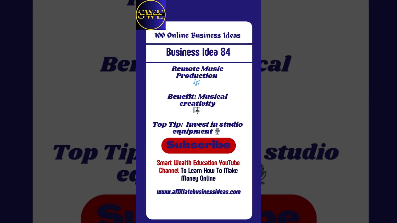 Online Business Idea 84💡 #musicproduction #music #remotemusicproduction #musicvideo #musicbusiness