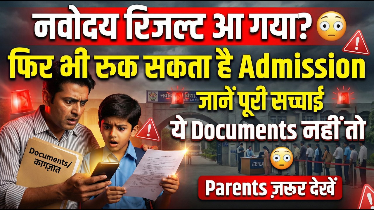 Navodaya Result आगया? Selection के बाद भी रुक सकता है Admission 😳