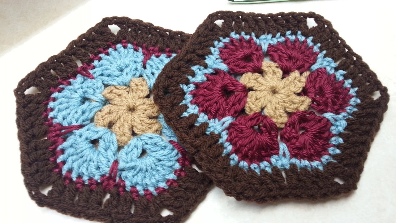 How to Crochet a Granny Square - Granny Flower Hexagon