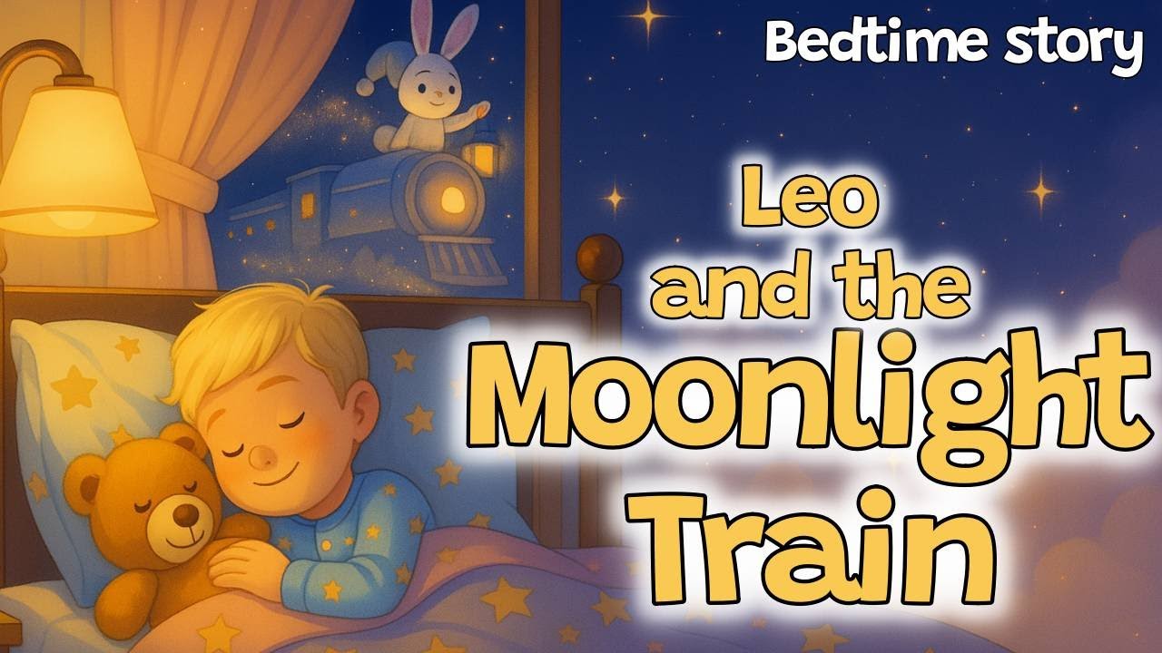 Leo and the Moonlight Train 🚂✨ | Calm Bedtime Story for Toddlers to Fall Asleep Fast