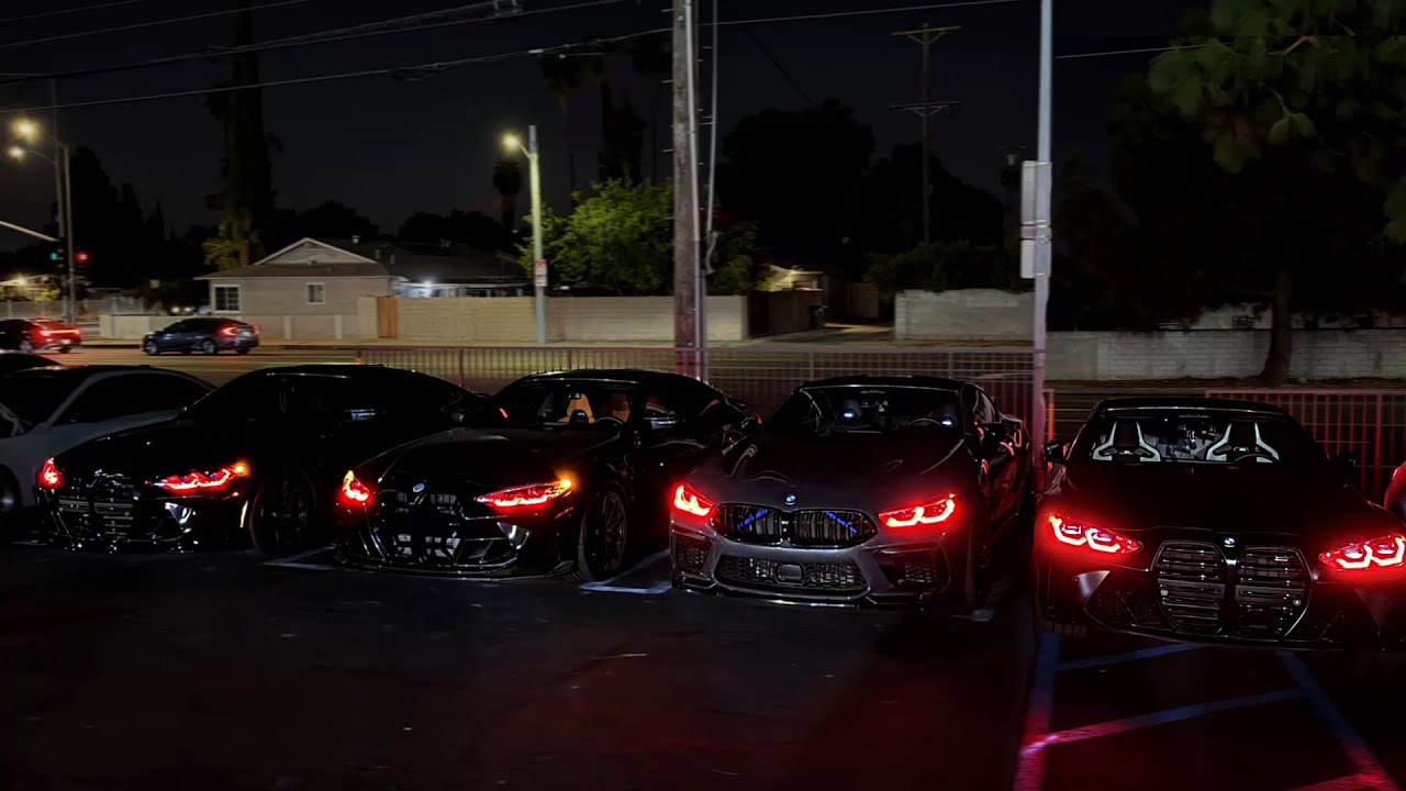 BMW M8 + M4 Terrorizing LA Streets After Car-Meet (Night Drive POV)
